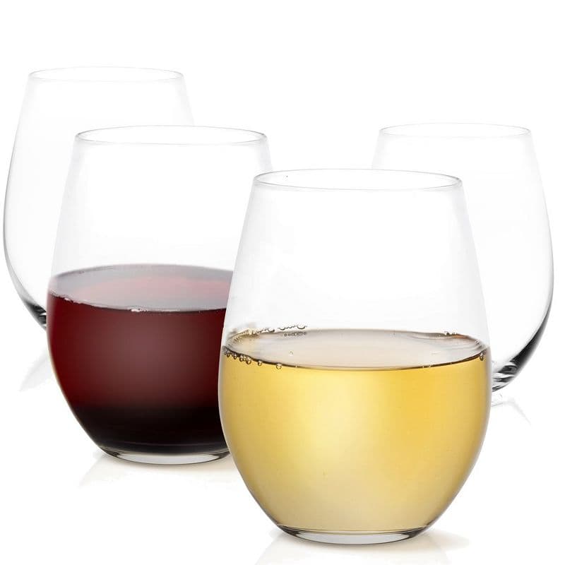 JoyJolt Spirits Stemless Wine Glass Set (8-Pack)