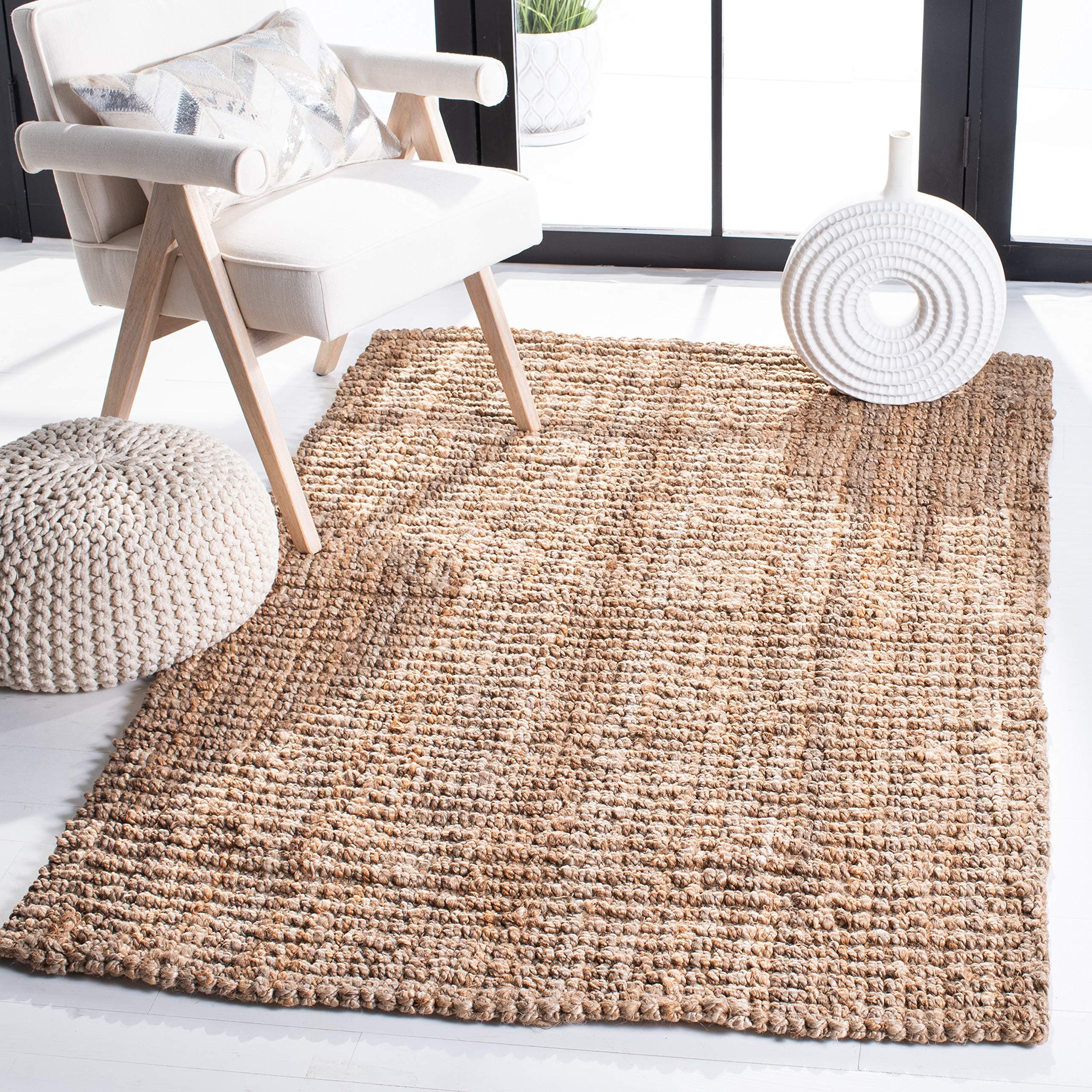 Jute Area Rug (Natural, 5x7)