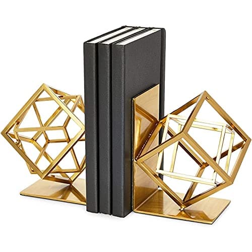 Juvale Gold Geometric Bookends