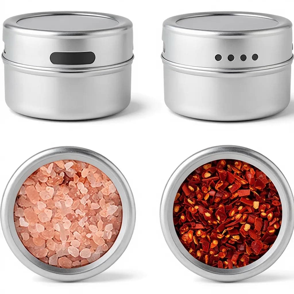 Juvale 20-Pack Magnetic Spice Jars for Refrigerator