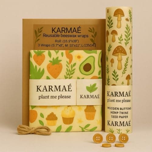 Karmic Seed Organic Beeswax Wraps (5-Pack)