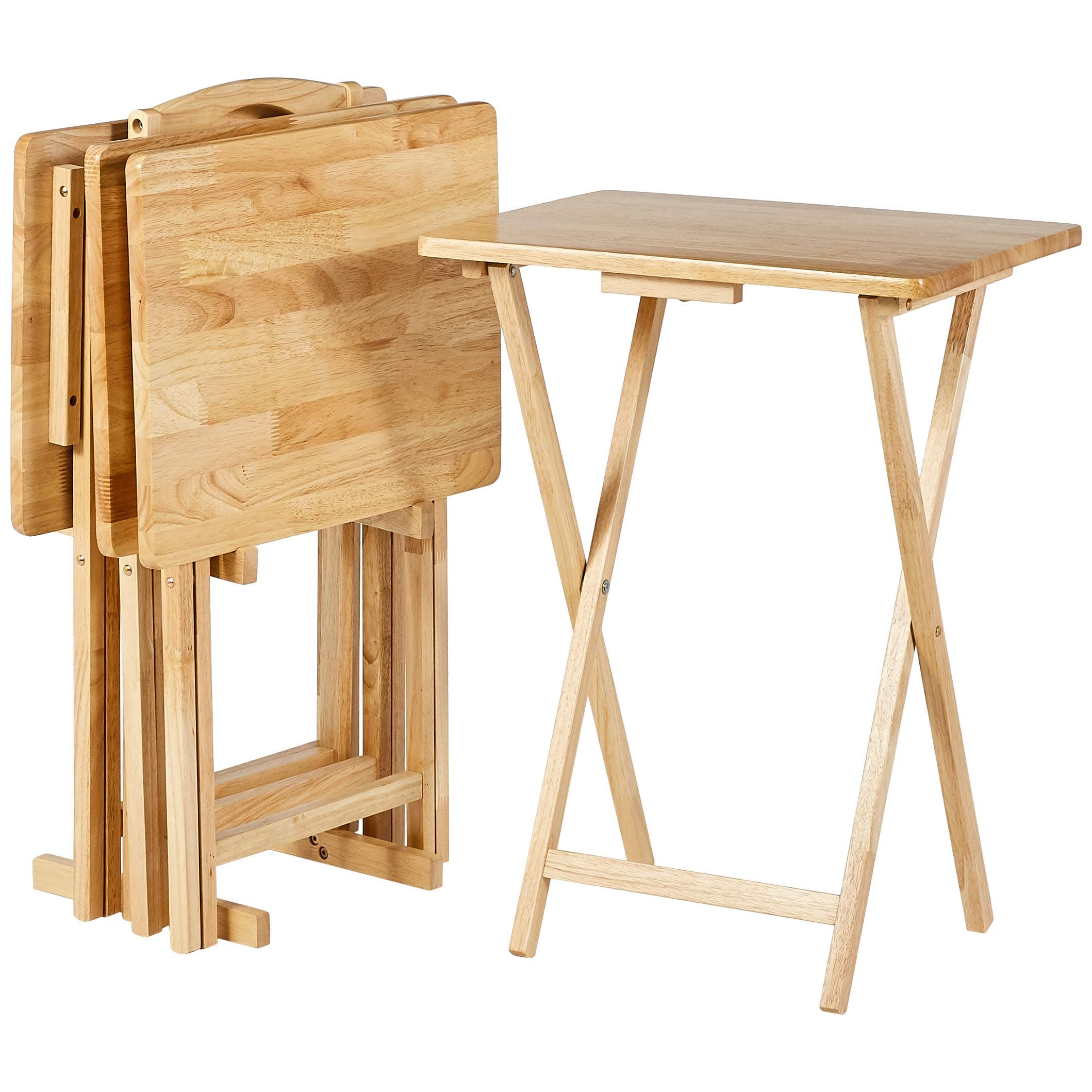Kcelarec Bamboo Snack Table Folding TV Tray