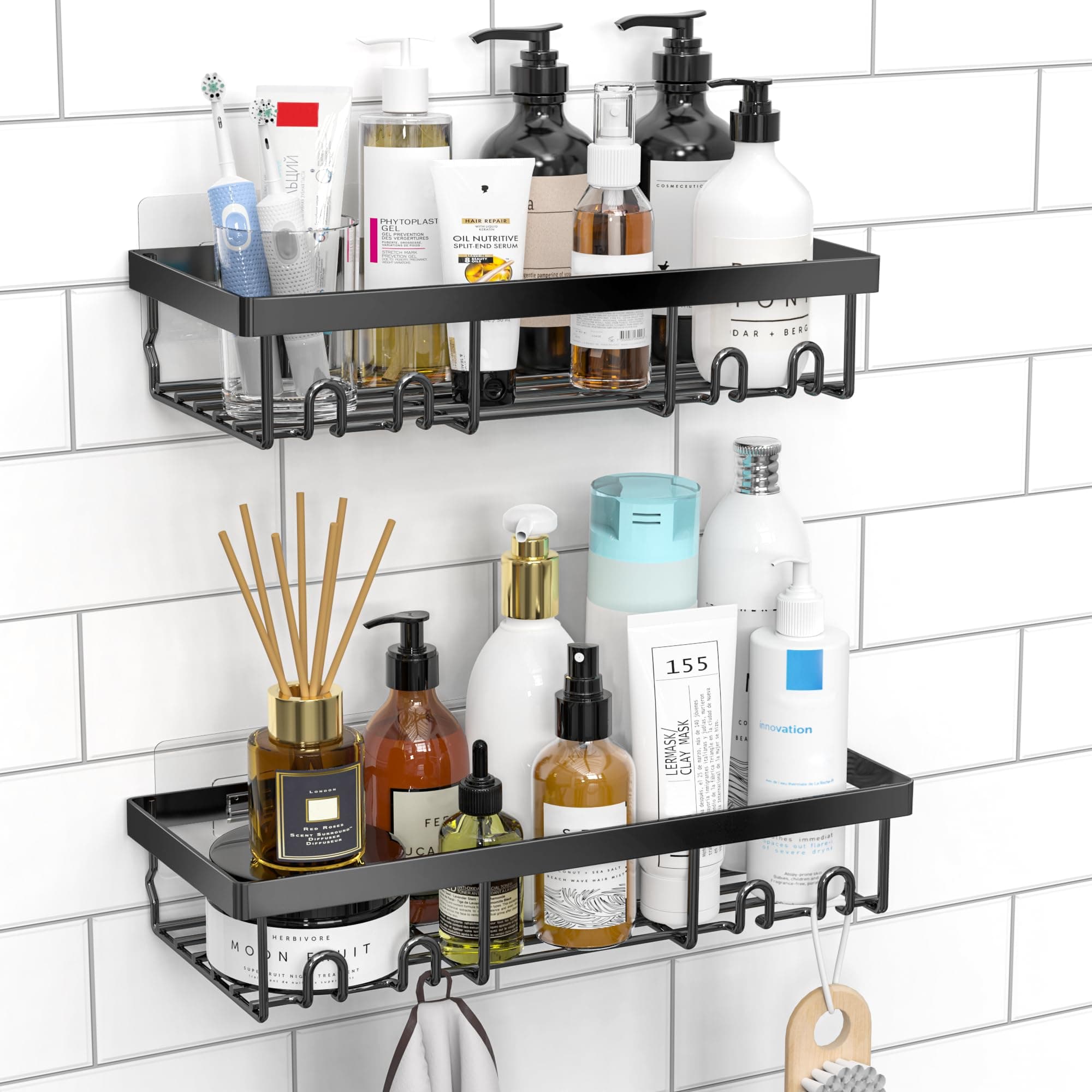 KESOL Adhesive Shower Caddy Basket Shelf