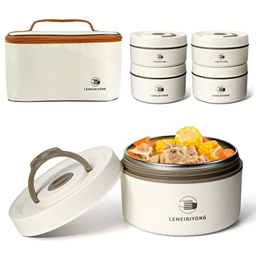 Keweis 2-Tier Stackable Stainless Steel Bento Box with Thermal Bag