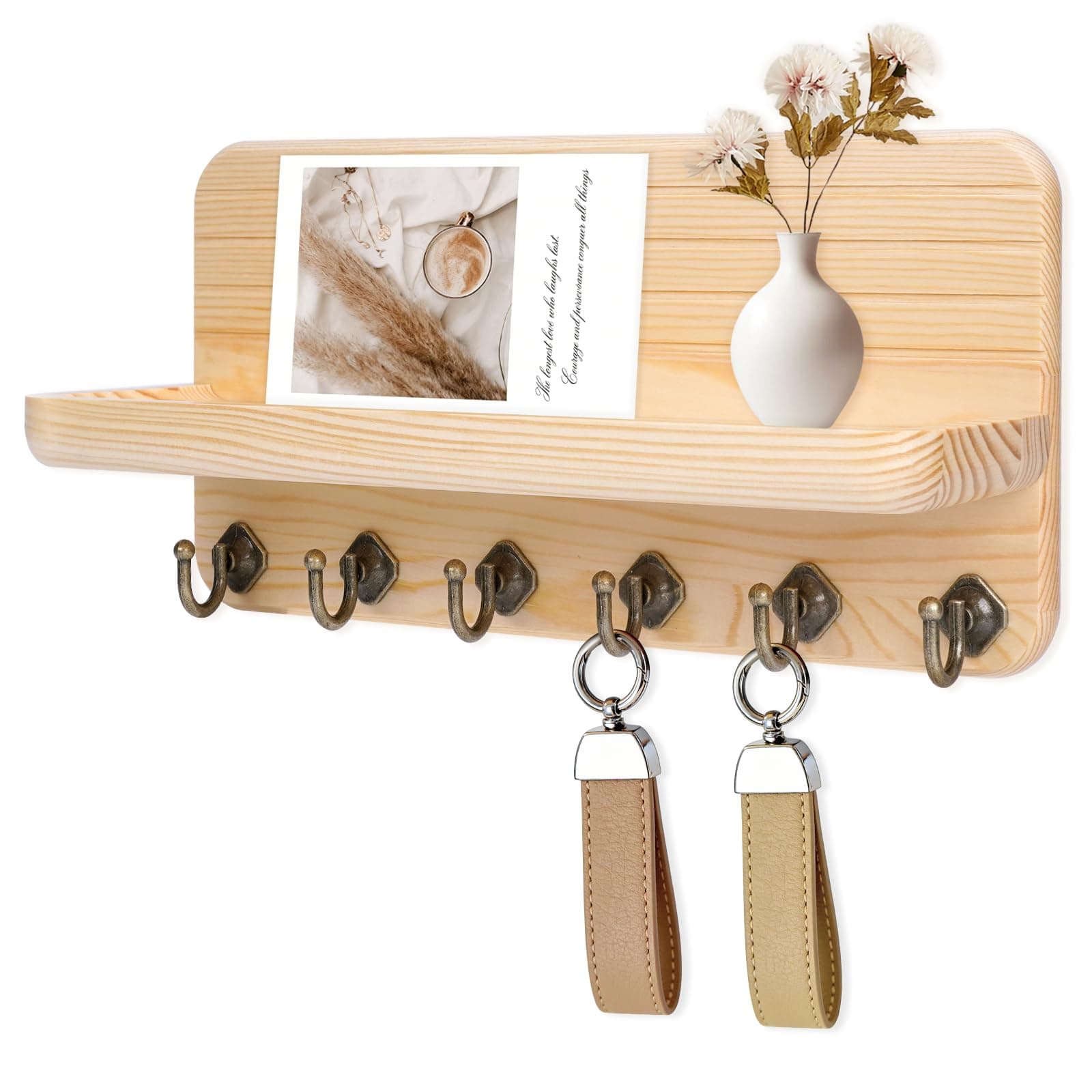 Leather Strap Wall Hooks Set of 2