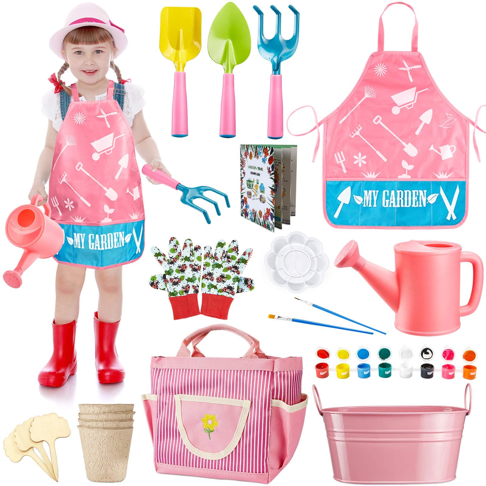 Kids Garden Apron Waterproof with Pockets