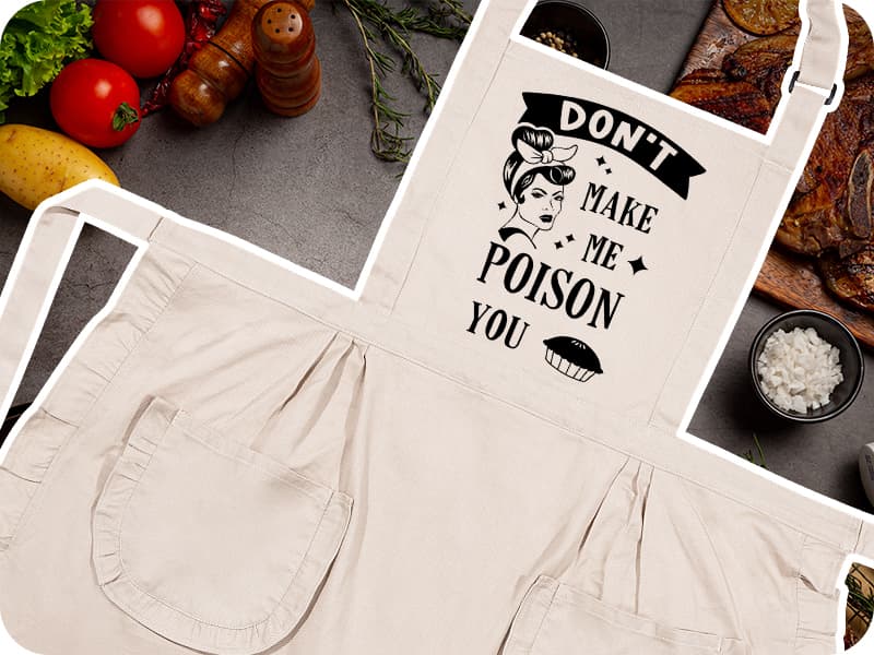 Linen Cross-Back Kitchen Apron