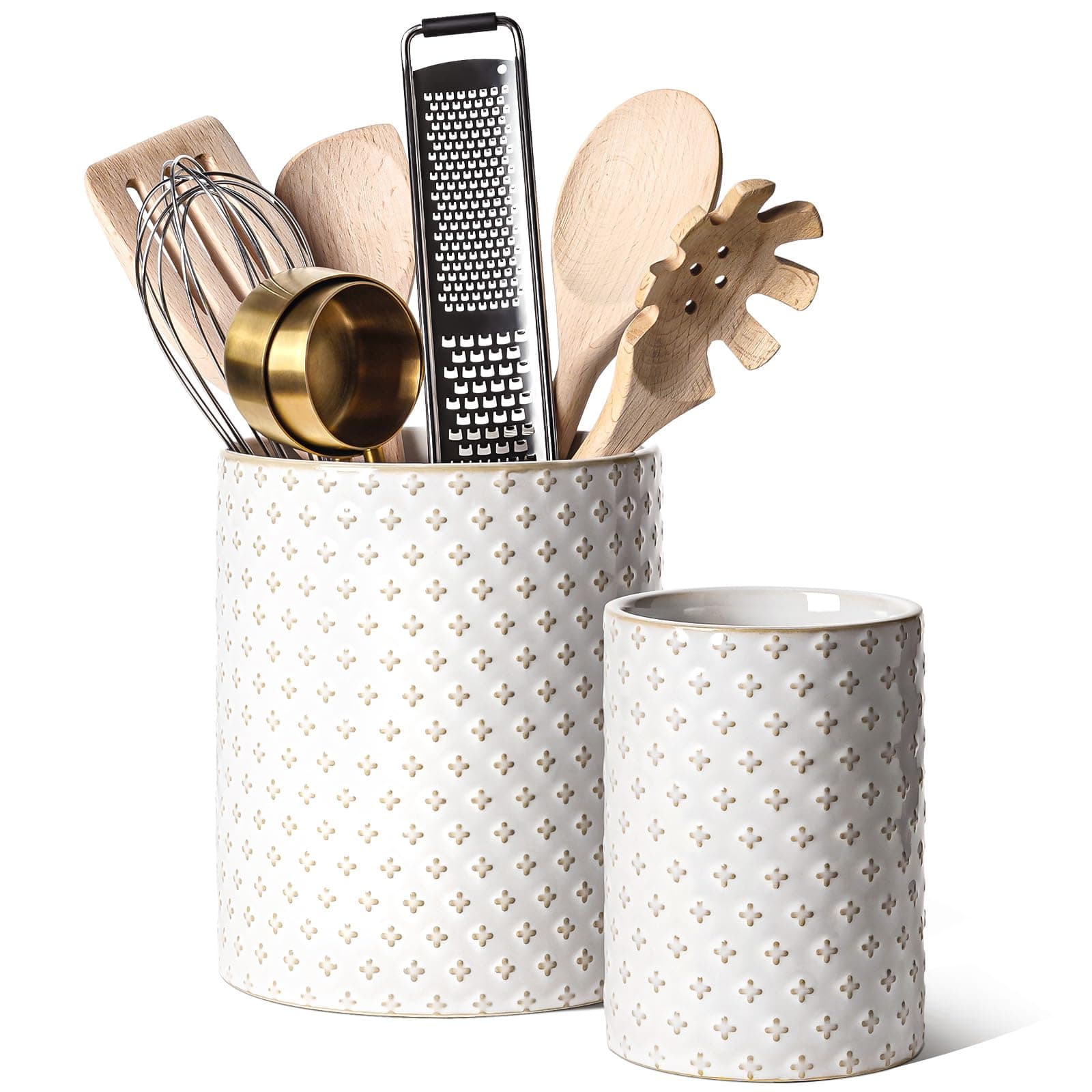 Ceramic Kitchen Utensil Holder Crock