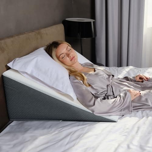 Kolbs Bed Wedge Pillow with Chic Jacquard Cover