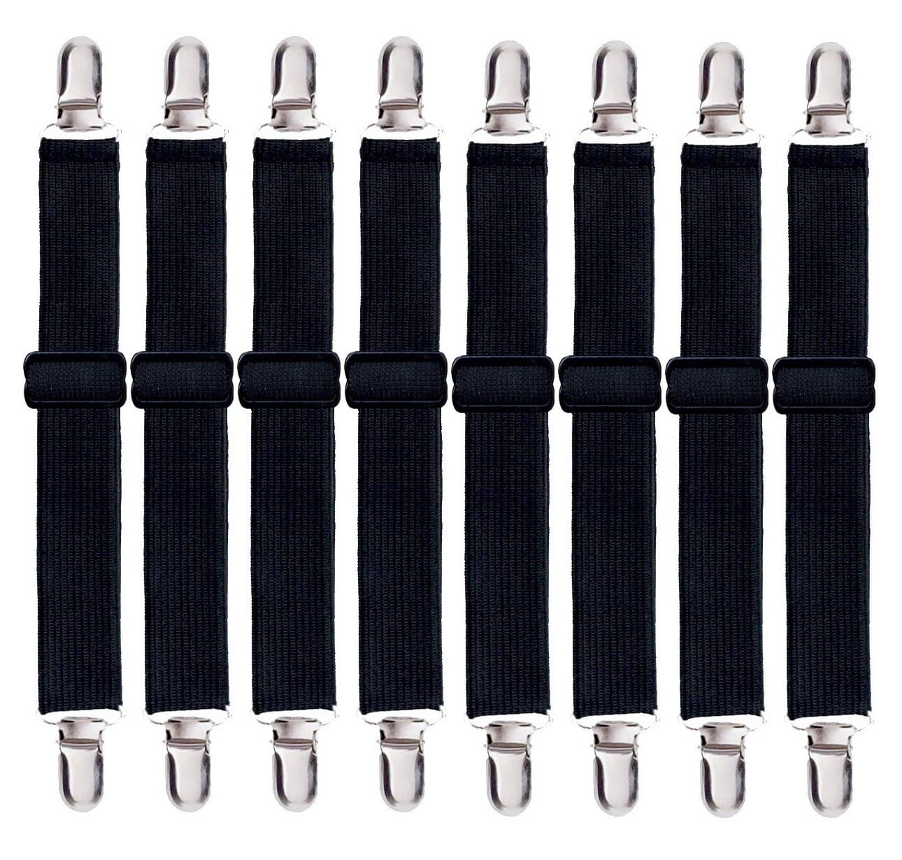 Korlon 8-Pack Heavy Duty Bed Sheet Straps Adjustable