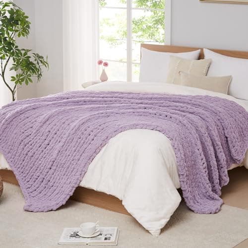 Lagraty Chunky Knit Boucle Throw