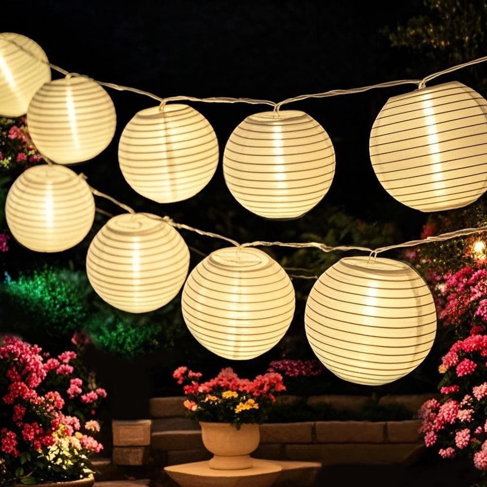 Lantern String Lights (10 Lanterns, 12ft)