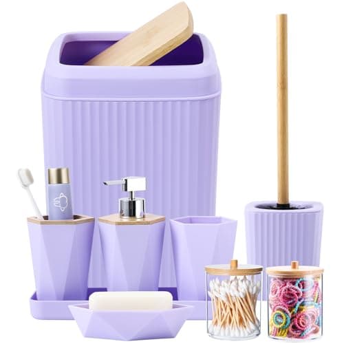4-Piece Lavender Bathroom Accessories Set