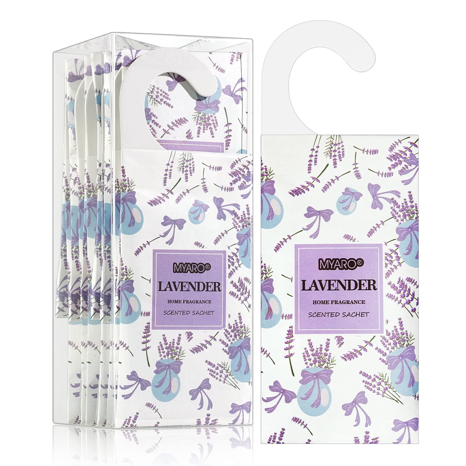 Lavender Scented Sachets Bags for Bathroom Drawer and Closet 14 Pack