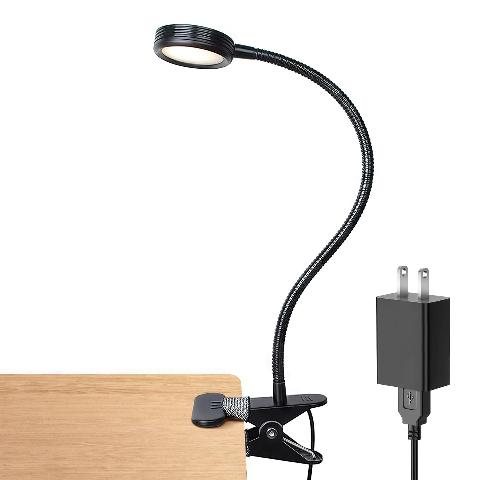 LEPOWER Clip On Light Color Changeable Reading Lamp Book Light