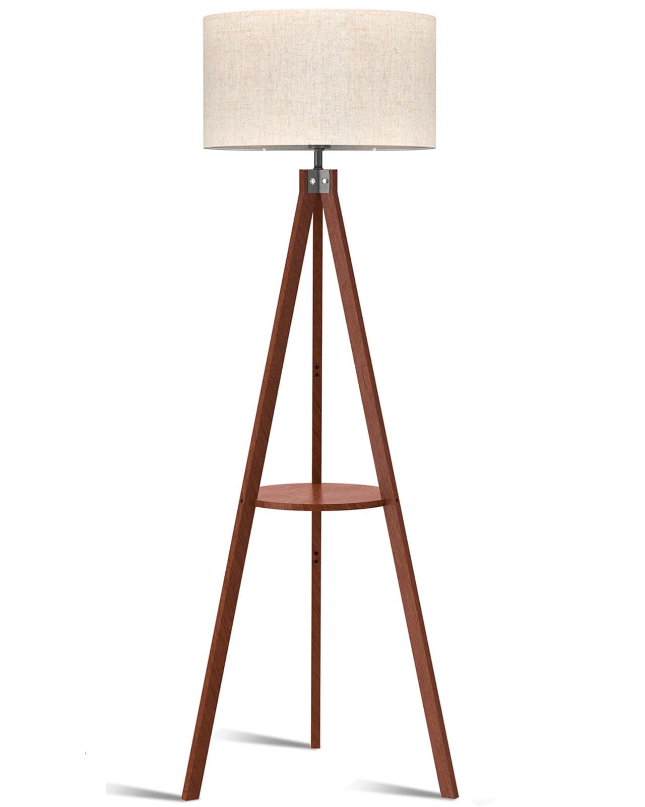 LEPOWER Mid-Century Shelf Floor Lamp for Reading
