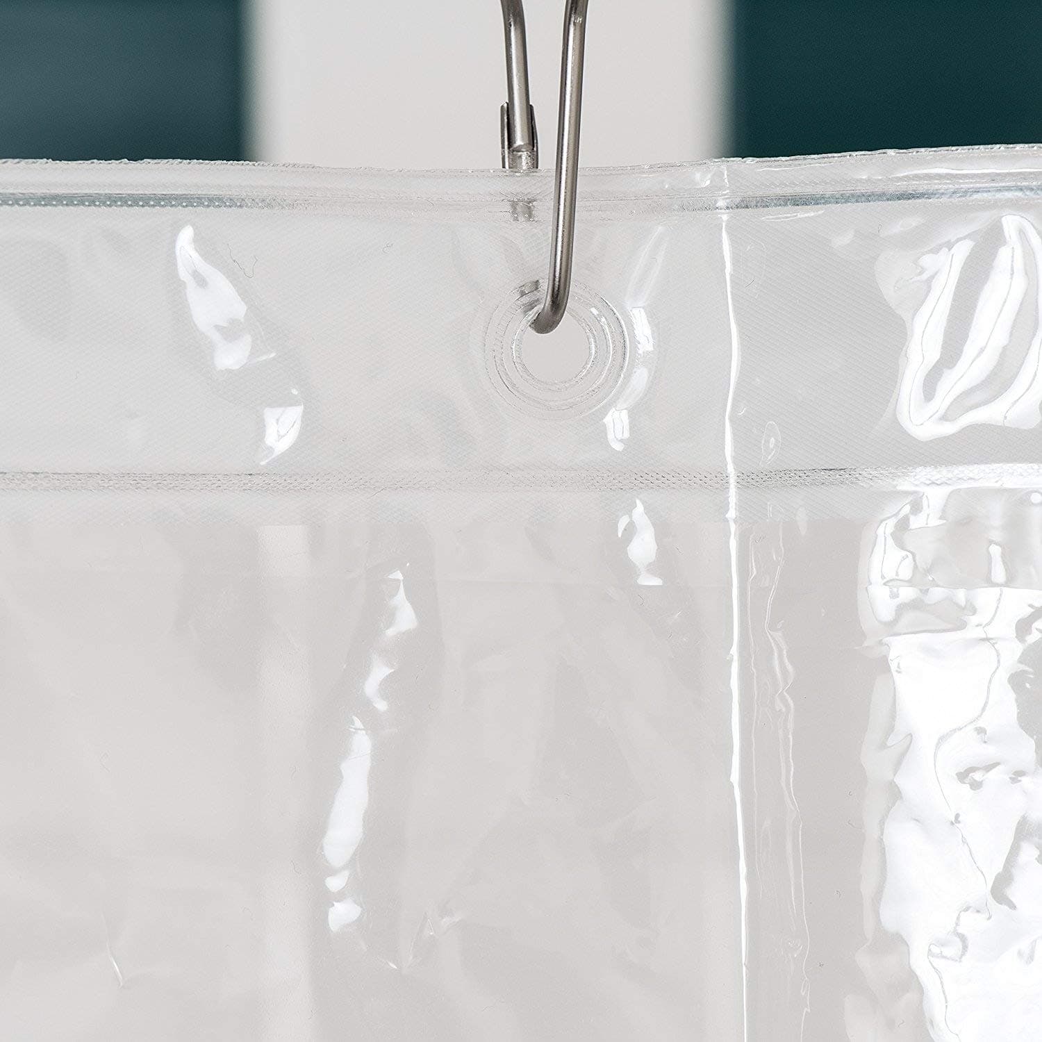 LiBa PEVA Shower Curtain Liner Clear 2-Pack