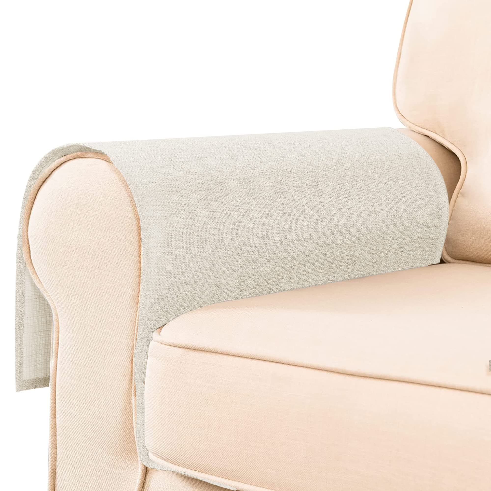 Linen-Textured Stretch Sofa Slipcover