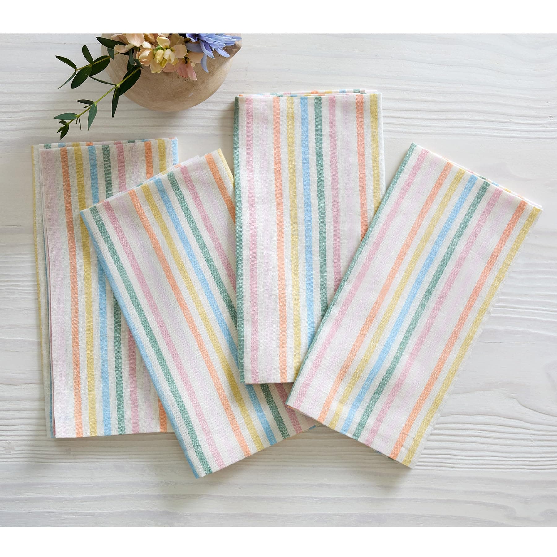 Solino Home Linen Napkins Set of 4 Spring Pastels
