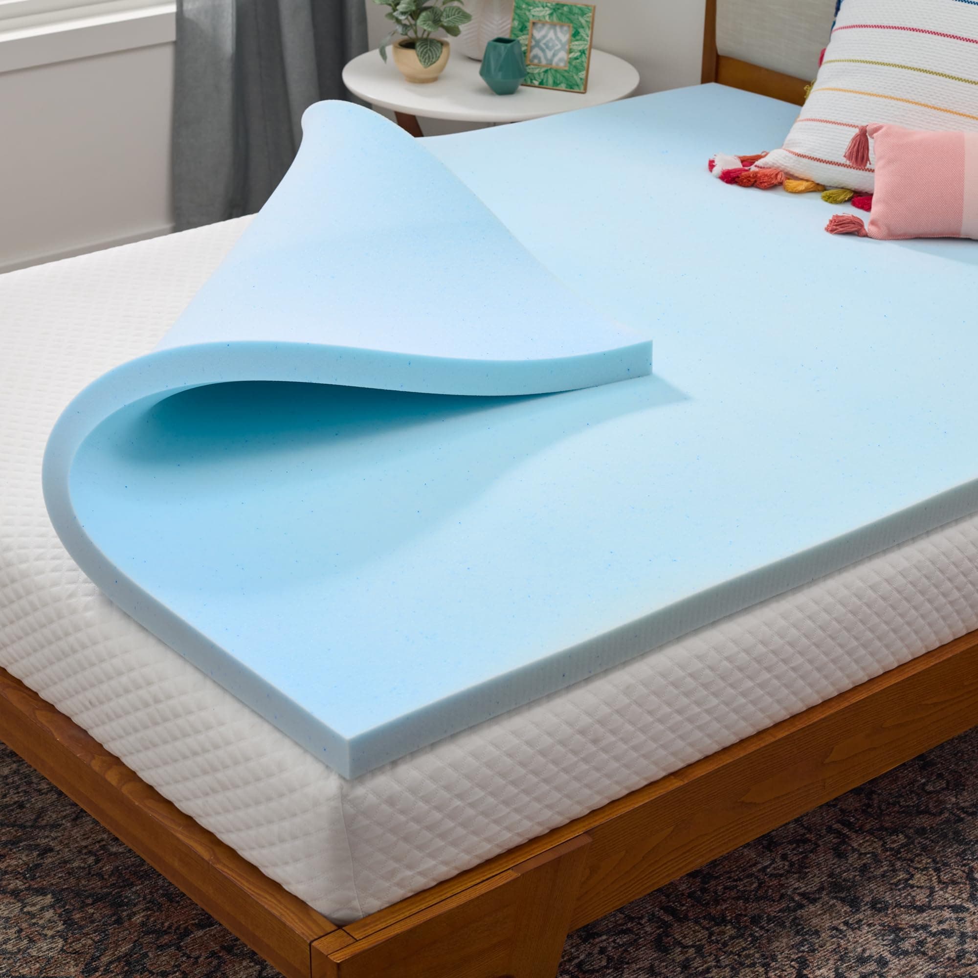 Linenspa 2-Inch Gel Infused Memory Foam Mattress Topper Queen