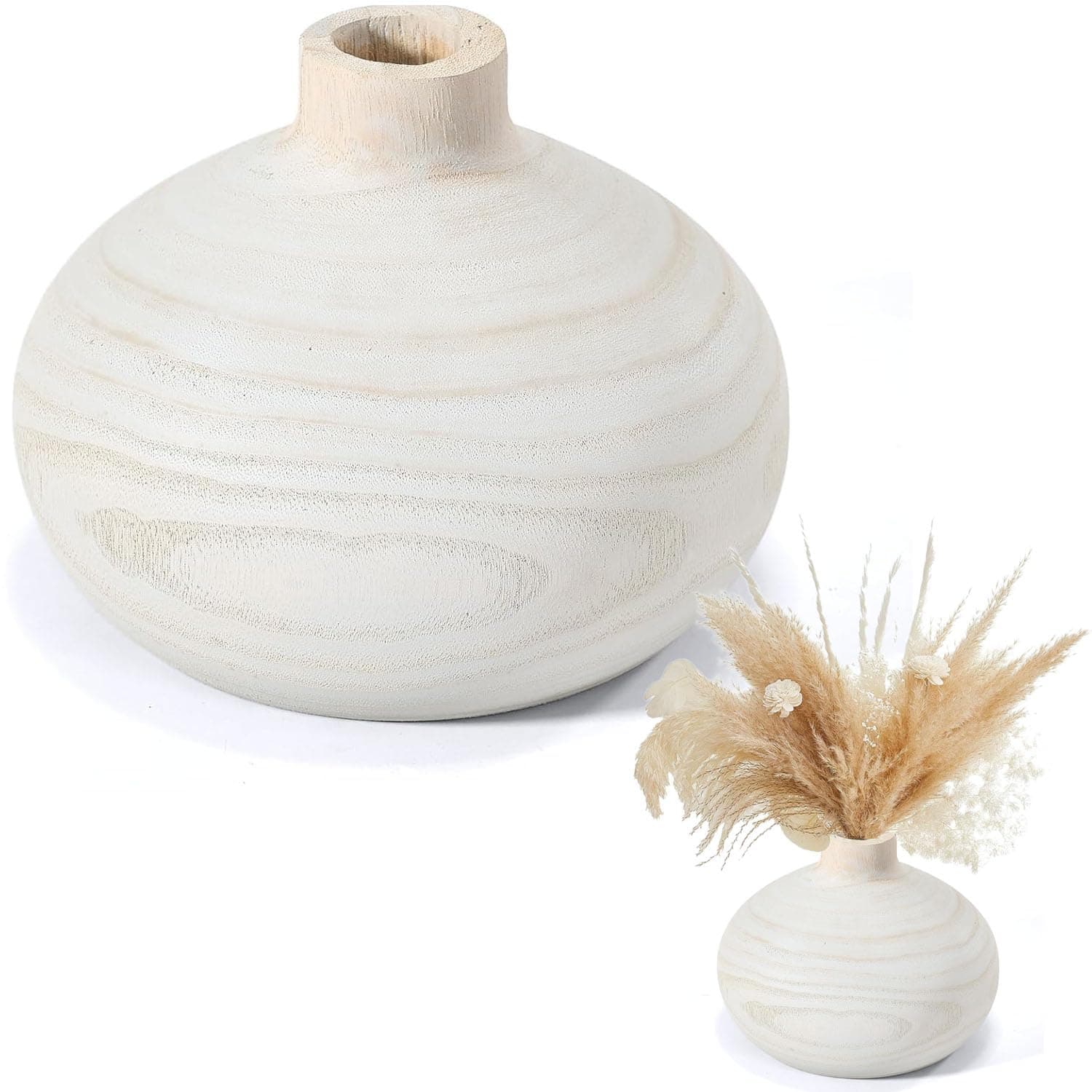 Fluted Ceramic Vase, Matte Terracotta, 10 in.
