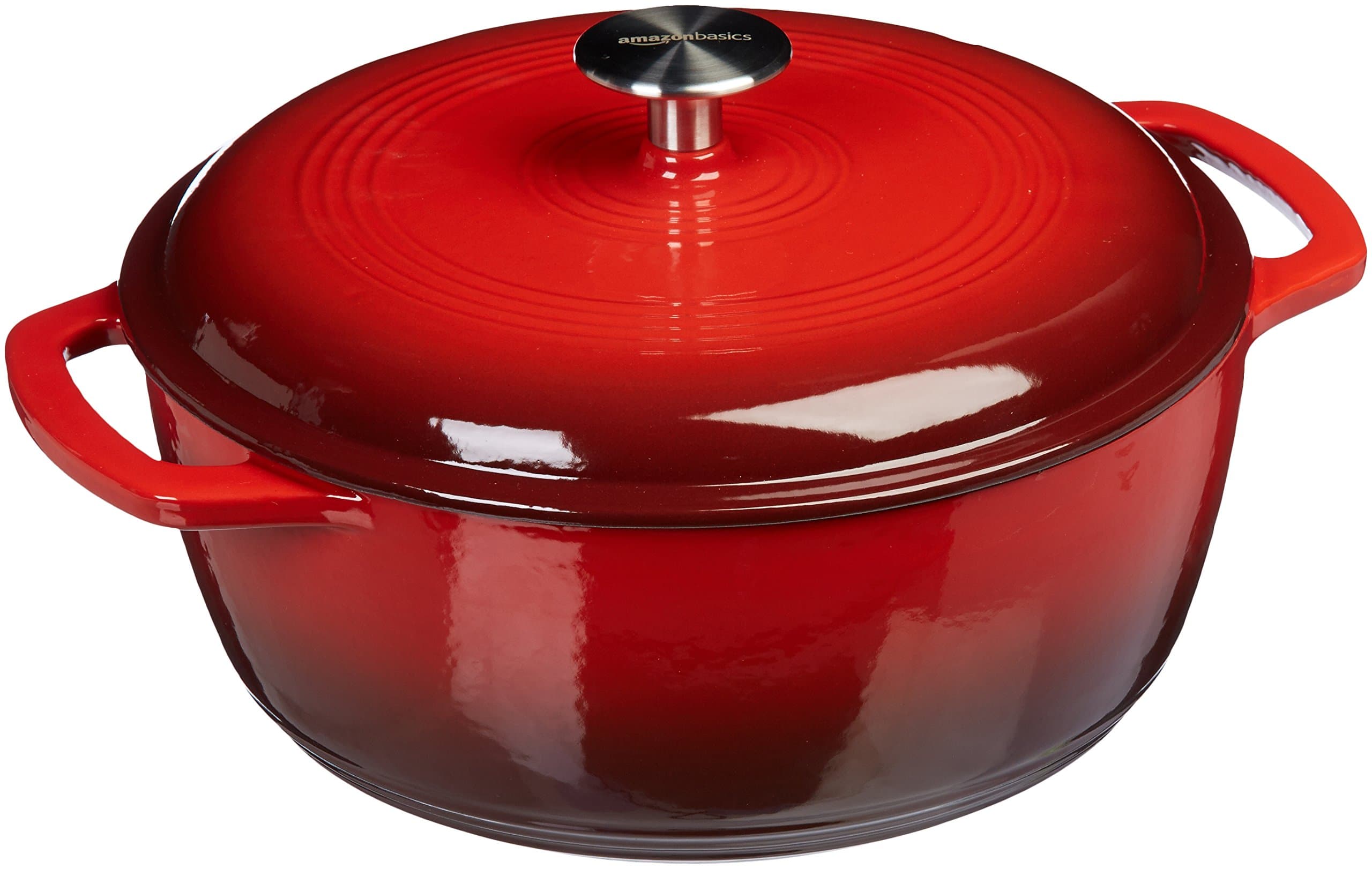 Lodge Essential Enamel Cast Iron Dutch Oven, 6 Qt., Island Spice Red