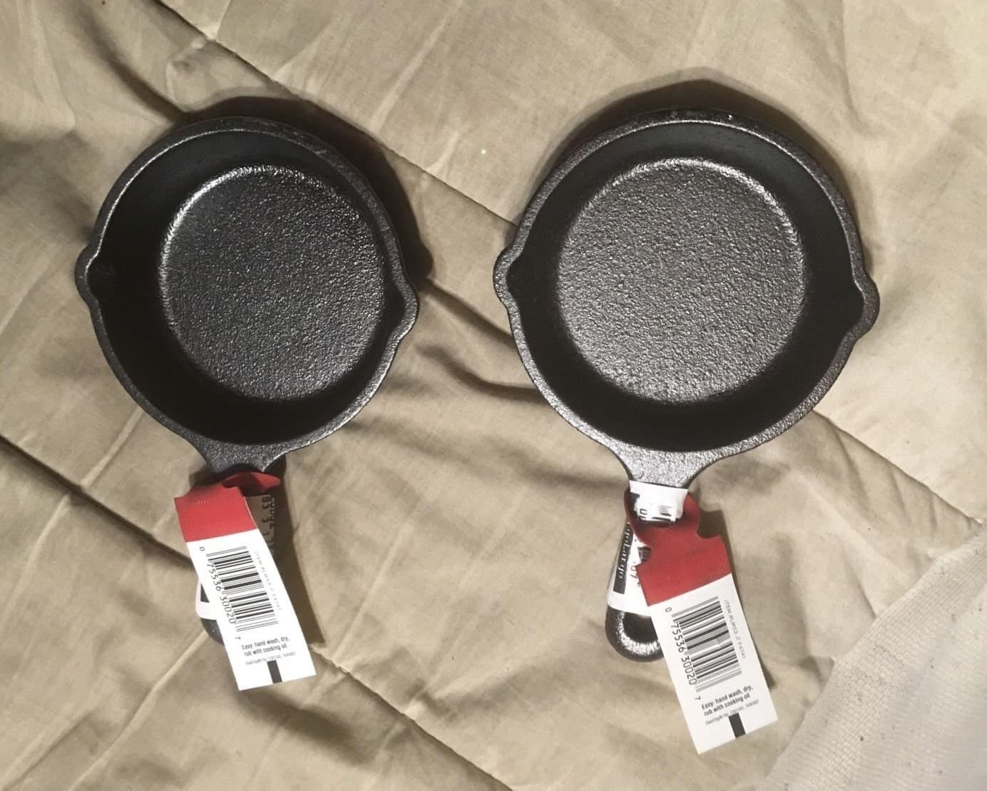 Lodge Pre-Seasoned Mini Cast Iron Skillet Set of 4, 3.5-Inch