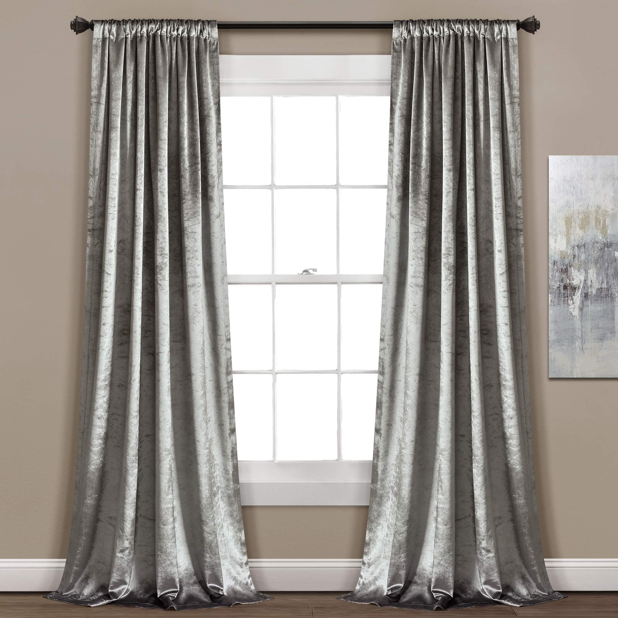 Lush Decor Velvet Dream Curtains Silver