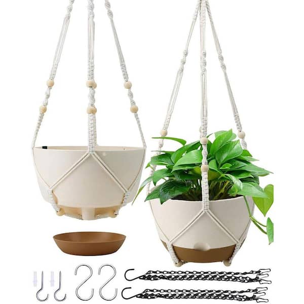 Cotton Macrame Plant Hanger Set of 4