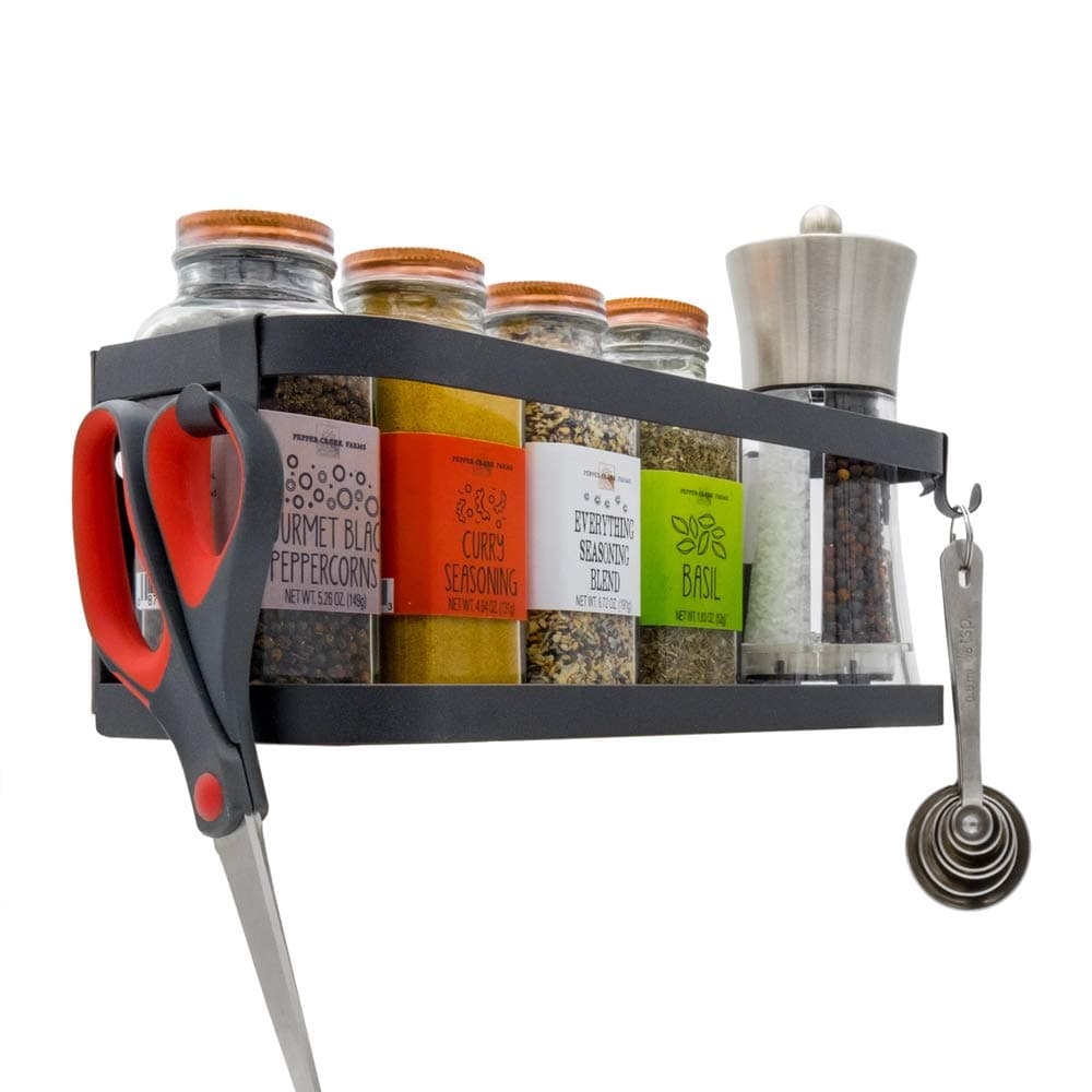 Homeries 12-Pack Magnetic Spice Jars with Chalkboard Labels