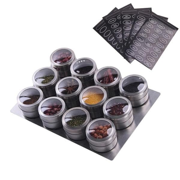 Magnetic Spice Jars (Set of 12)