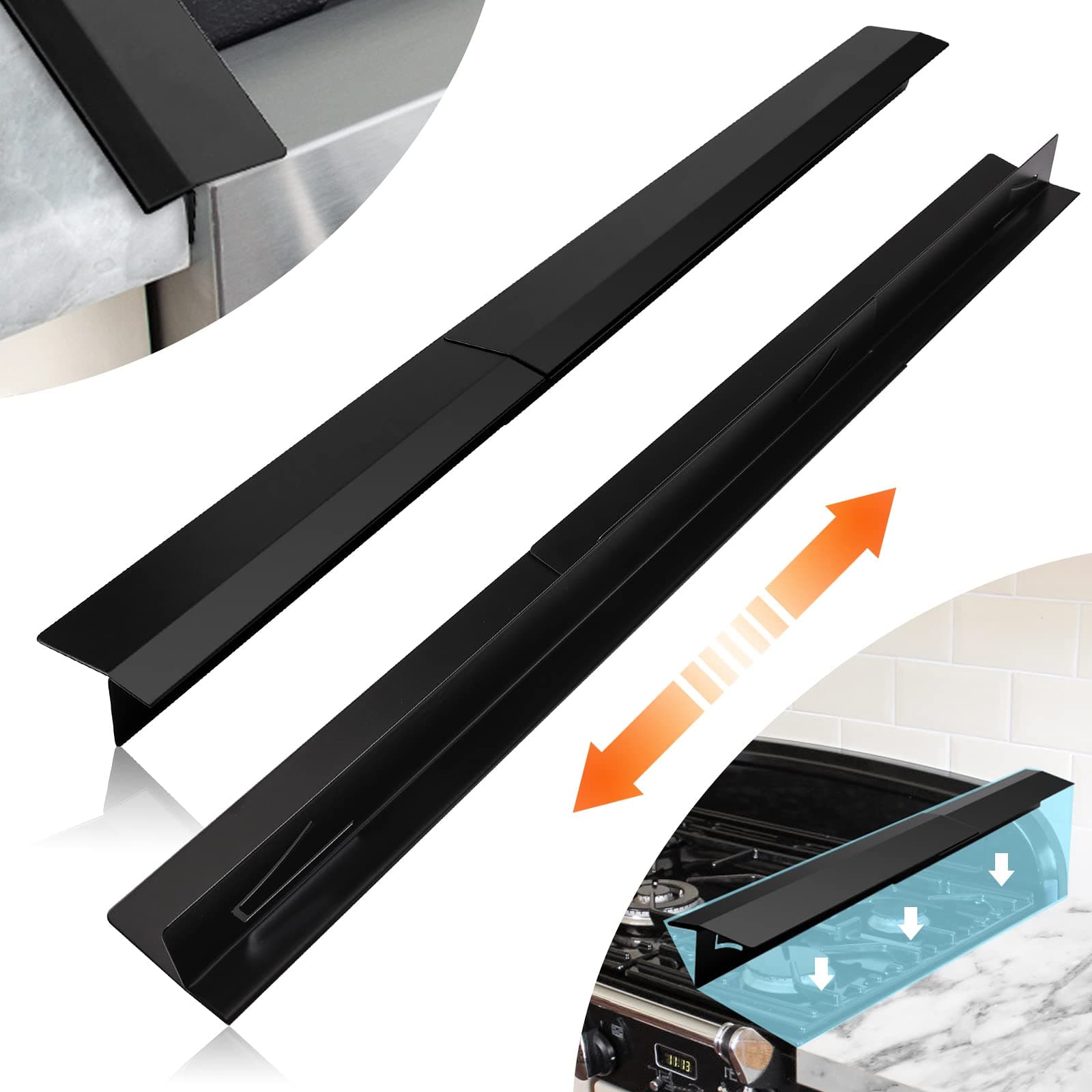 Magnetic Stove Gap Cover for Stainless Steel Stoves