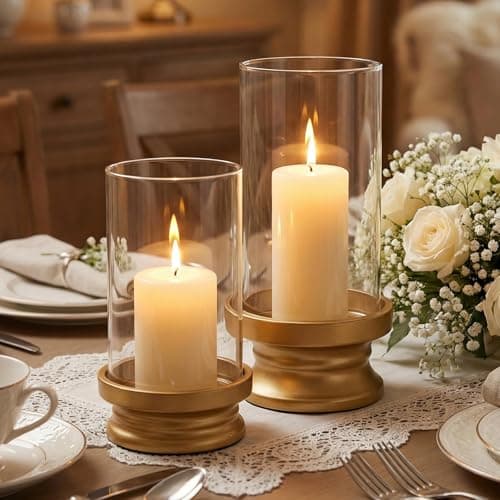 Pillar Candle Holders Set of 3, Black Metal