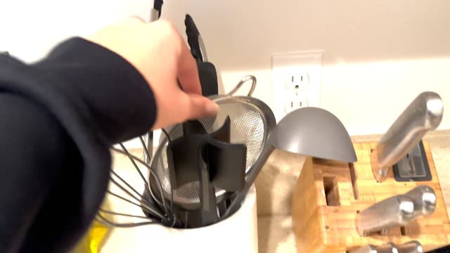 Marble Utensil Holder Small Countertop