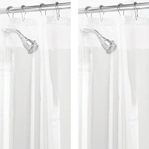 mDesign PEVA 3G Shower Curtain Liner with Magnets (2 Pack)