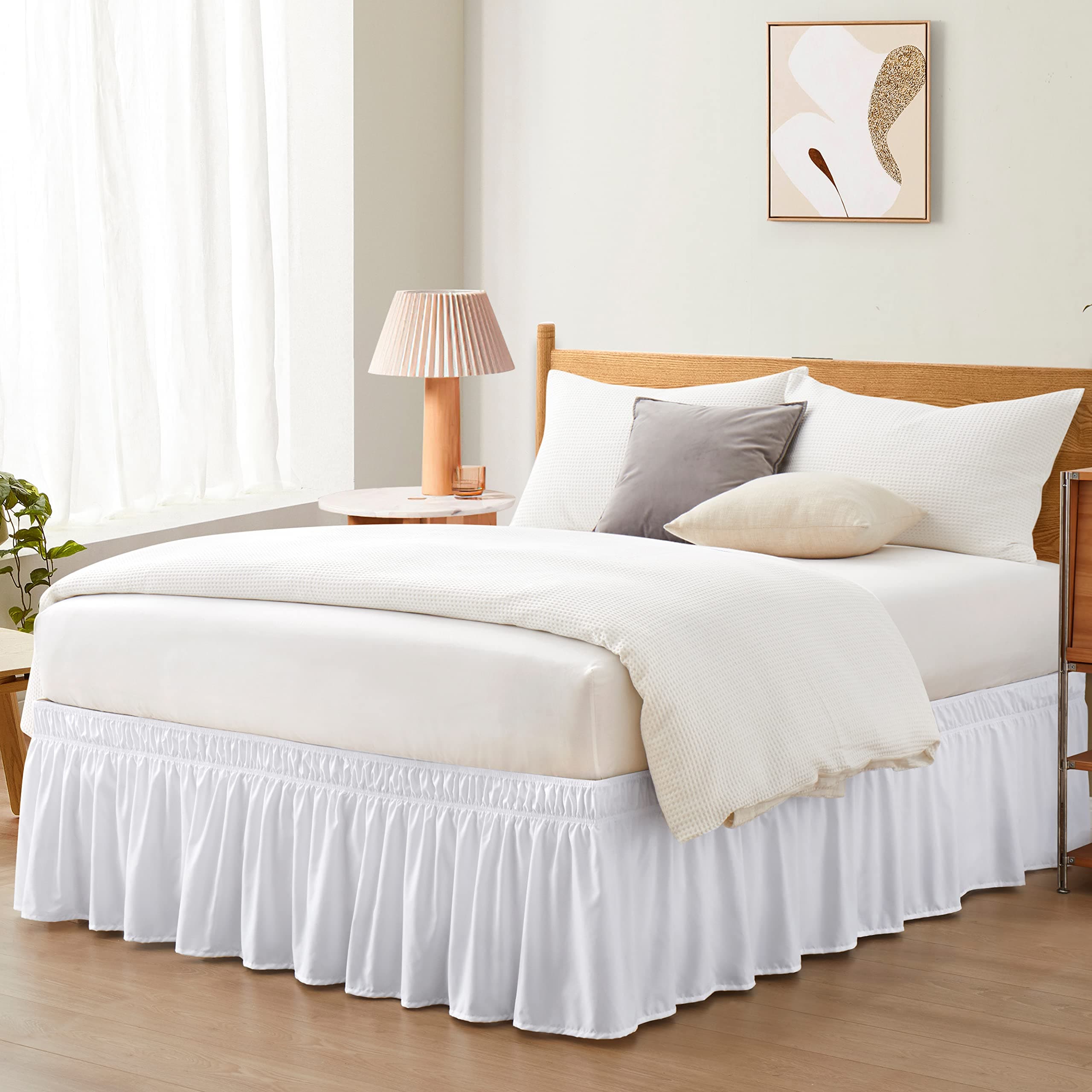 Meila Wrap Around Bed Skirt White