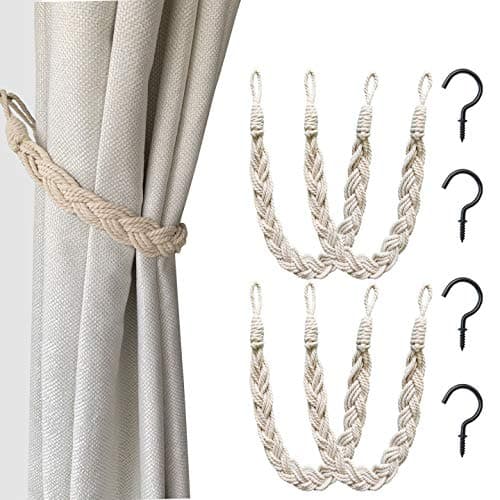 Melaluxe Heavy Duty Rope Curtain Tiebacks
