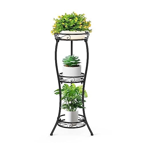 Metal 3-Tier Plant Stand Outdoor Porch
