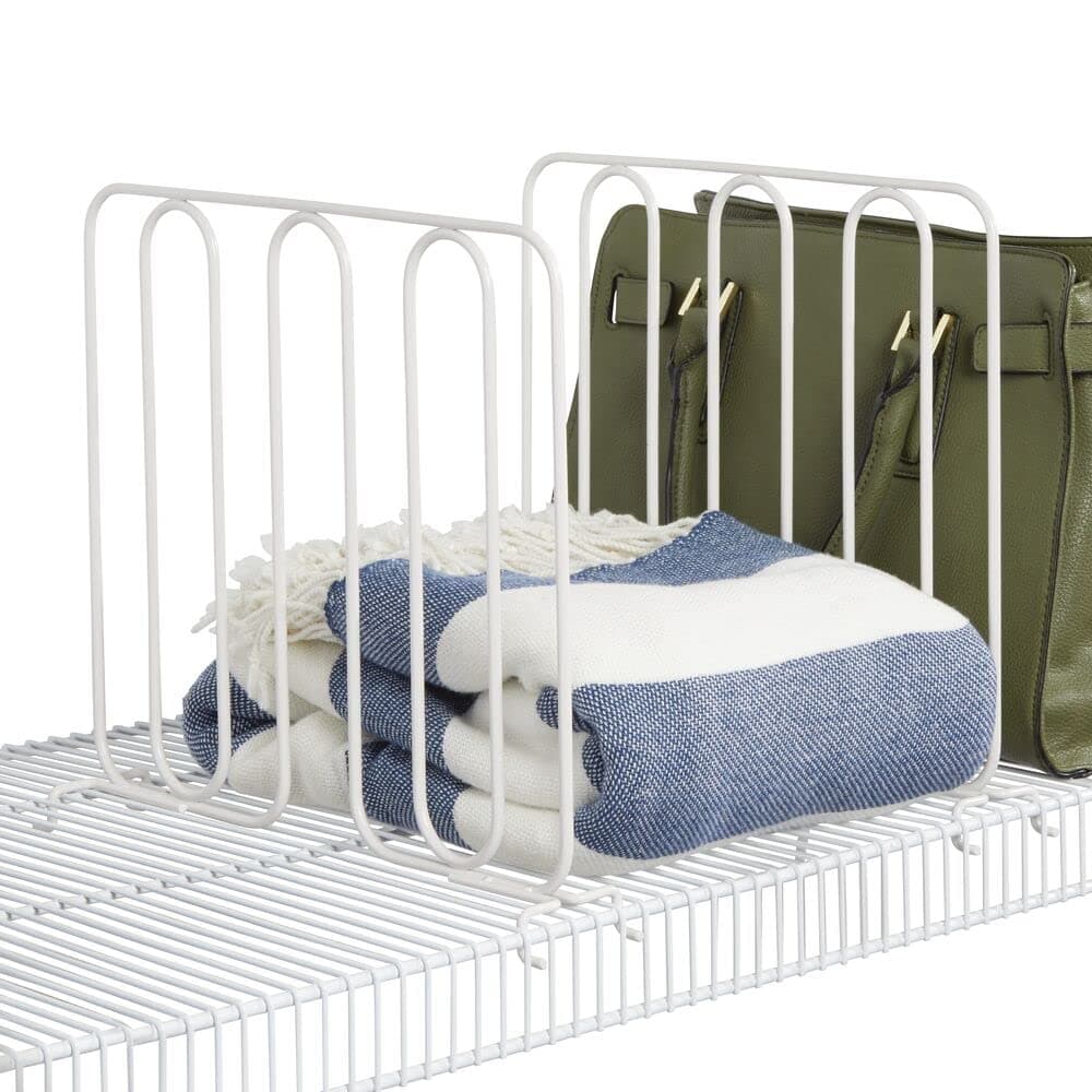 Metal Wire Shelf Dividers, 4-Pack
