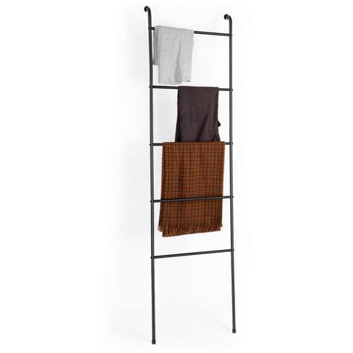 Matte Black Metal Towel Ladder Rack