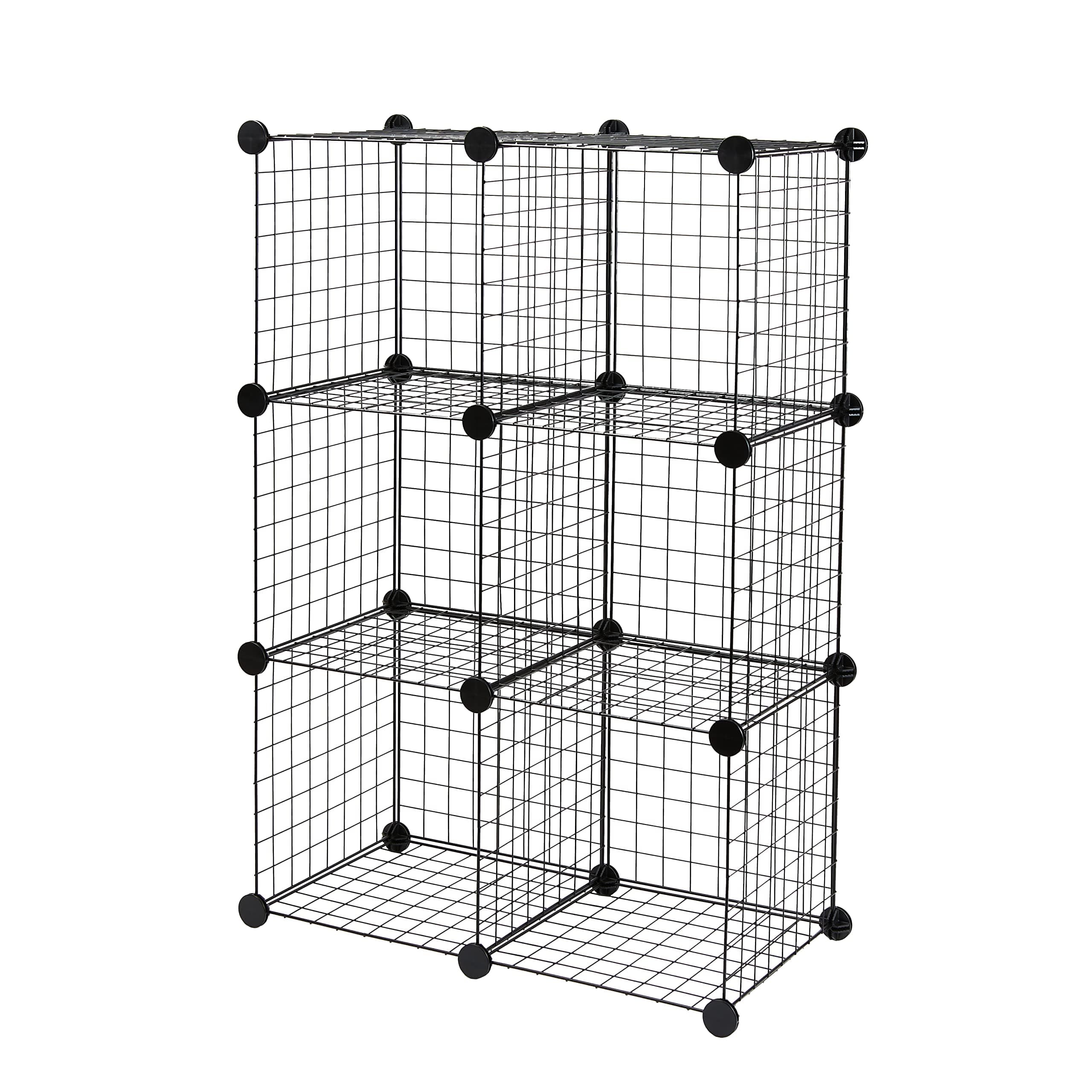 MyGift Rustic Metal Wire Wall Shelf Set (3-Piece)