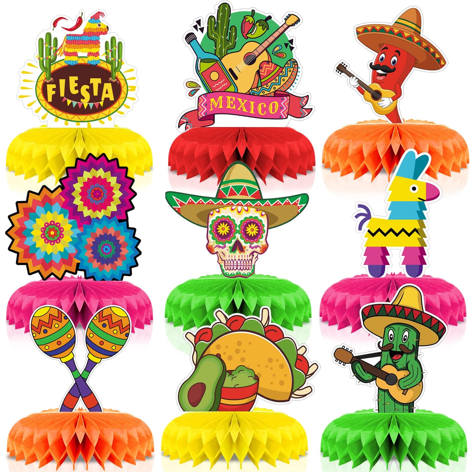 Mexican Fiesta Table Centerpiece Set 10-Pack