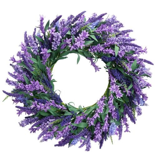 MHMJON 22-Inch Lavender Wreath