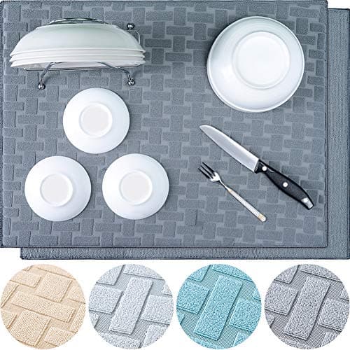 Microfiber Dish Drying Mat 3-Pack, 20x15 in.
