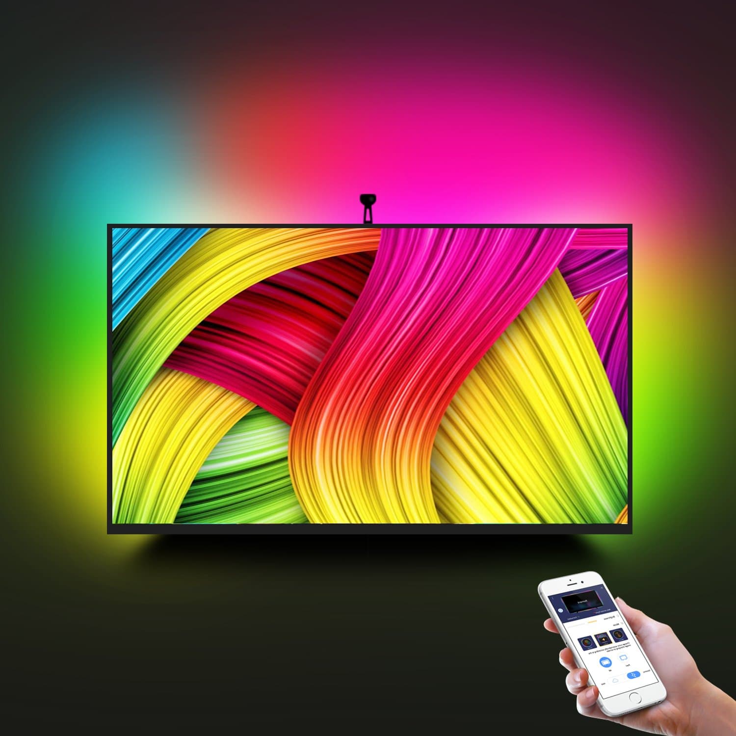 MINGER Smart TV Backlight Kit with Camera - App Controlled