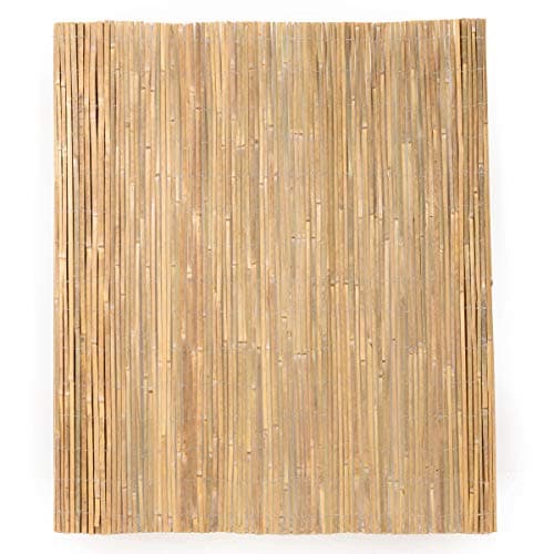 Mininfa Natural Bamboo Slat Screening Eco-Friendly Privacy Slat Fence