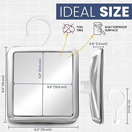 Mirrorvana Fogless Suction Cup Shower Mirror