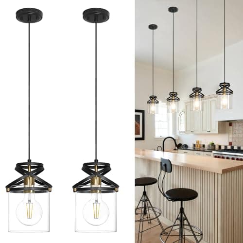Modern Black Pendant Light for Kitchen