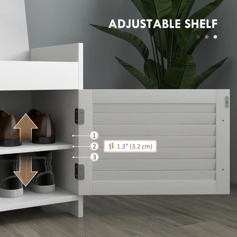Modern Hidden Compartment Shoe Bench