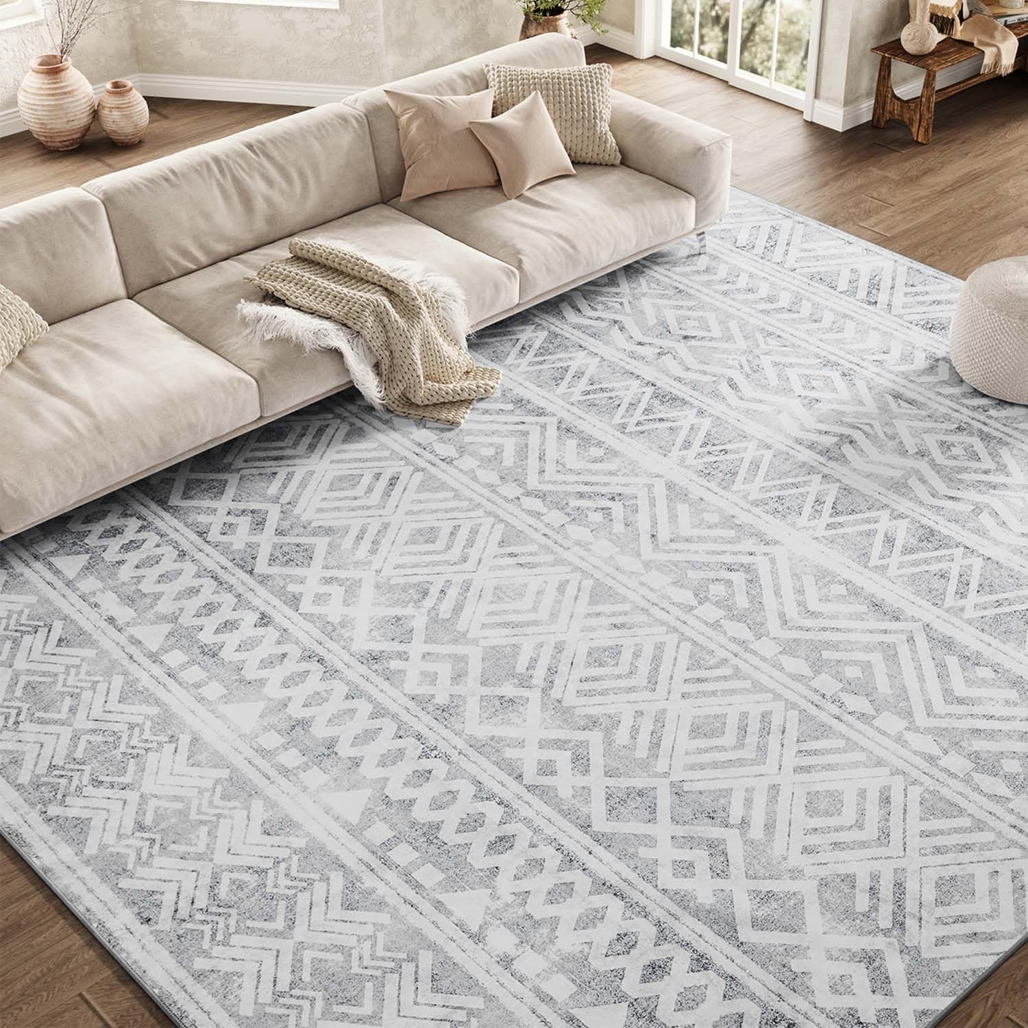 Moroccan Boho Vintage Style Rug 5x7